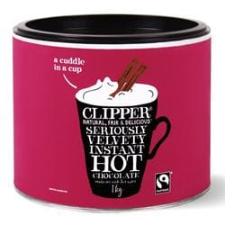 Clipper Fairtrade Seriously Velvety Instant Hot Chocolate 1kg