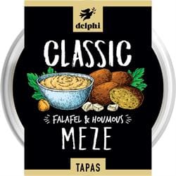 Meze - 4 Falafel & Fresh Houmous Dip 185g