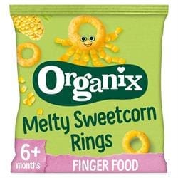 Melty Sweetcorn Rings Organic Baby Finger Food Snack 20g