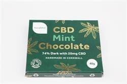 Organic Mint Dark Chocolate Bar 20mg CBD Oil 40g