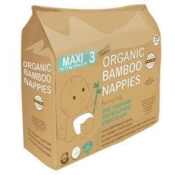 Organic Bamboo Nappies Size 3 (7-11kg 26 nappies)