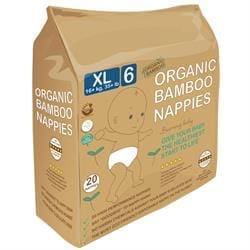 Beaming Baby Organic Bamboo Nappies Size 6 (16+ kg 20 nappies)