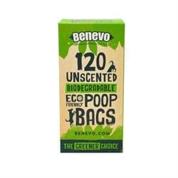 120 plant-based compostable poop bags