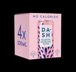 Dash Water Sparkling Raspberry 4pck x 330ml