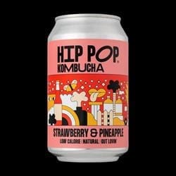 Hip Pop Kombucha Strawberry & Pineapple 330 ml (case of 12 cans)