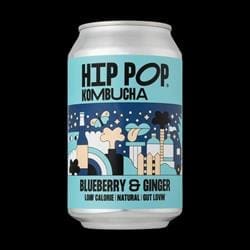 Hip Pop Kombucha Blueberry & Ginger 330 ml (case of 12 cans)