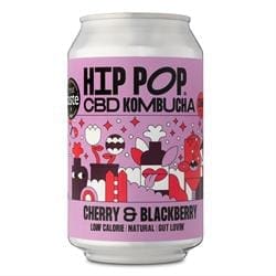 Hip Pop CBD Kombucha Cherry & Blackberry 330 ml (case of 12 cans)