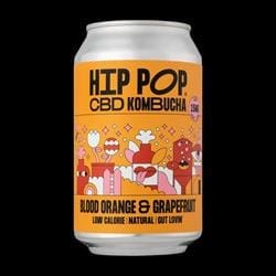 Hip Pop CBD Kombucha Blood Orange 330 ml (case of 12 cans)