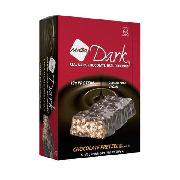 Vegan Dark Chocolate Pretzel High Protein Snack Bar 50g - Image 2