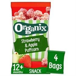 Organix Strawberry and Apple Puffcorn 4 x 10g