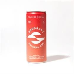 Goodrays Raspberry & Guava Natural CBD Seltzer 250ml