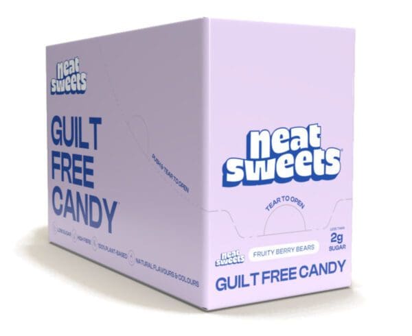 NeatSweets Low Sugar Plant Based Fruity Berry Gummy Bears 50g - Image 2