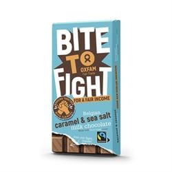 Oxfam BITE TO FIGHT Milk Chocolate Caramel Sea Salt Bar 180g