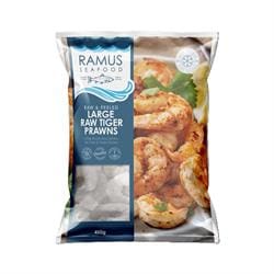 Ramus Seafood Frozen Raw & Peeled Large Raw Tiger Prawns 200g