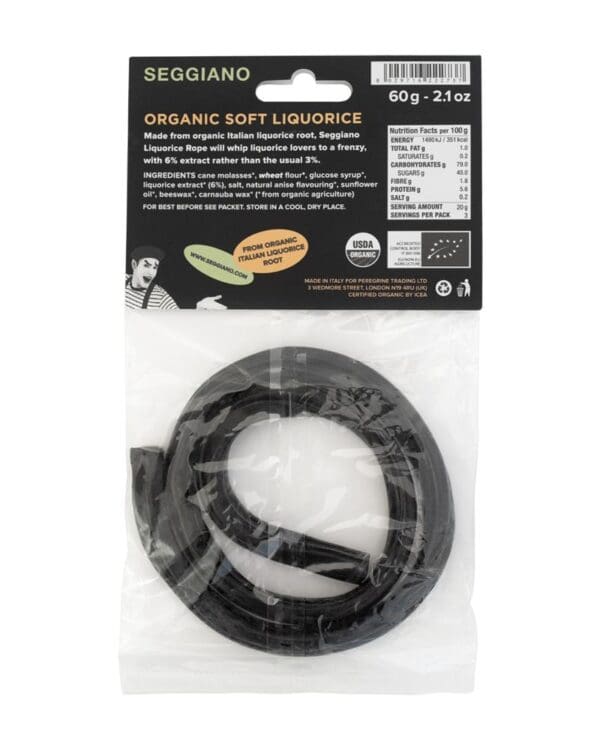 Seggiano Organic Liquorice Ropes 60g - Image 2