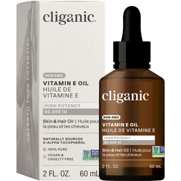 Cliganic Pure Non-GMO Vitamin E Oil 2oz - Image 2