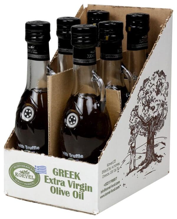 Korvel Greek Extra Virgin Olive Oil with Truffle Amphora 250ml - Image 2