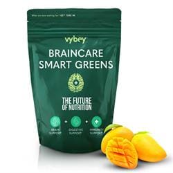 Plant Based Braincare Smart Greens Mango Flavour. 360g