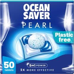 Plastic Free Eco Dishwasher Tabs PEARL 50 Pack