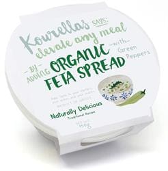 Kourellas Organic Feta Spread with Green Peppers 150g