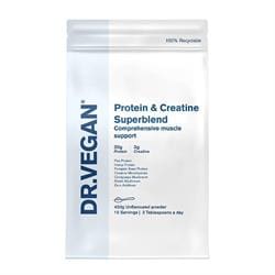 Protein & Creatine Superblend. Unflavoured. 450g.