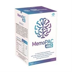 MemoPAC 480 with 480mg of PAC and key ingredients. 60 capsules
