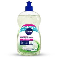 Ecozone PowerAction washing up liquid 500ML - Pack of 2