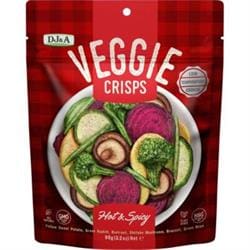 DJ&A Veggie Crisps Hot & Spicy 90g - Pack of 3