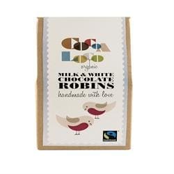 Organic Milk & White Chocolate Robins 100g